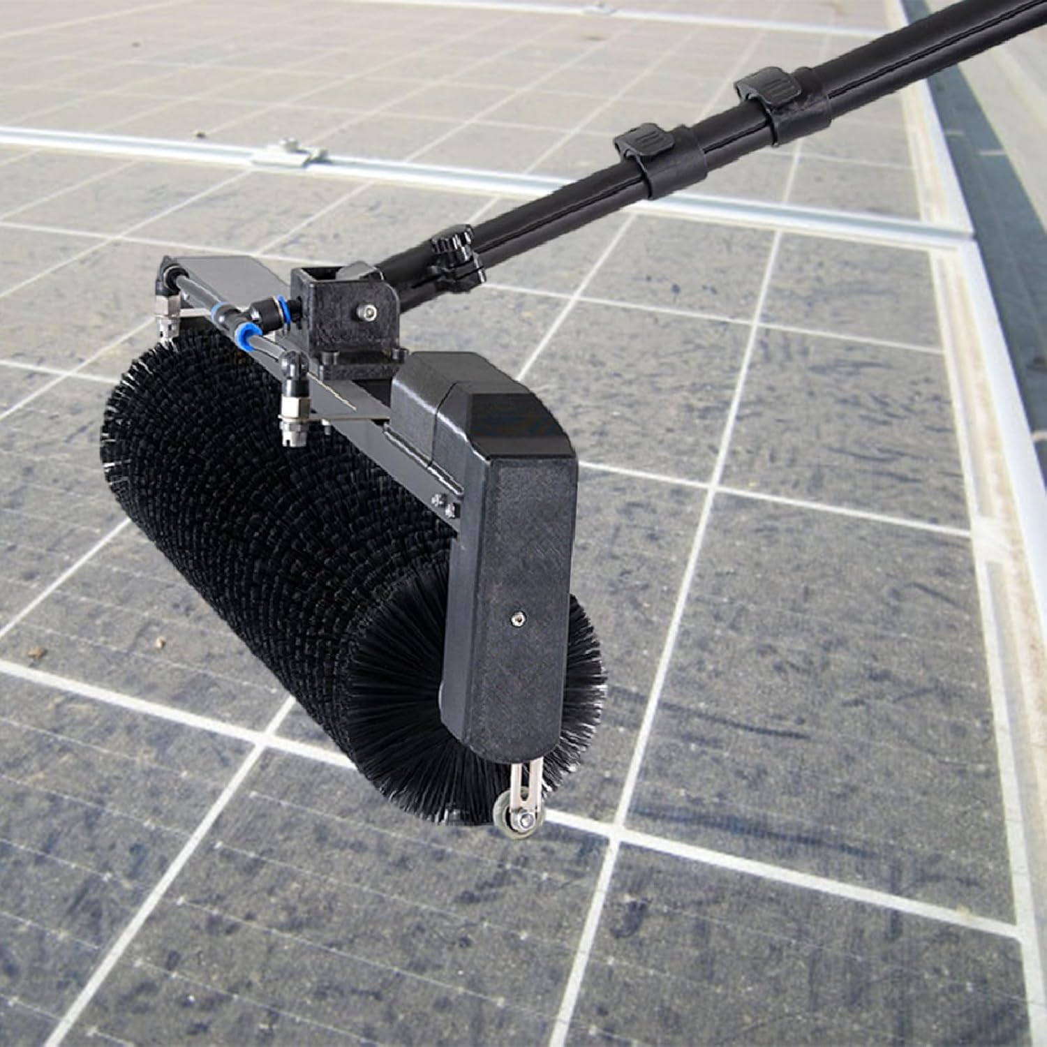 11.5/18.5/24.6ft Long Reach Solar Panel Cleaning Brush, Extendable Water Fed Pole Kit, 23.6in Wide Brush,for Cleaning Roof Solar Panel, Vinyl Siding, Pool,7.5M