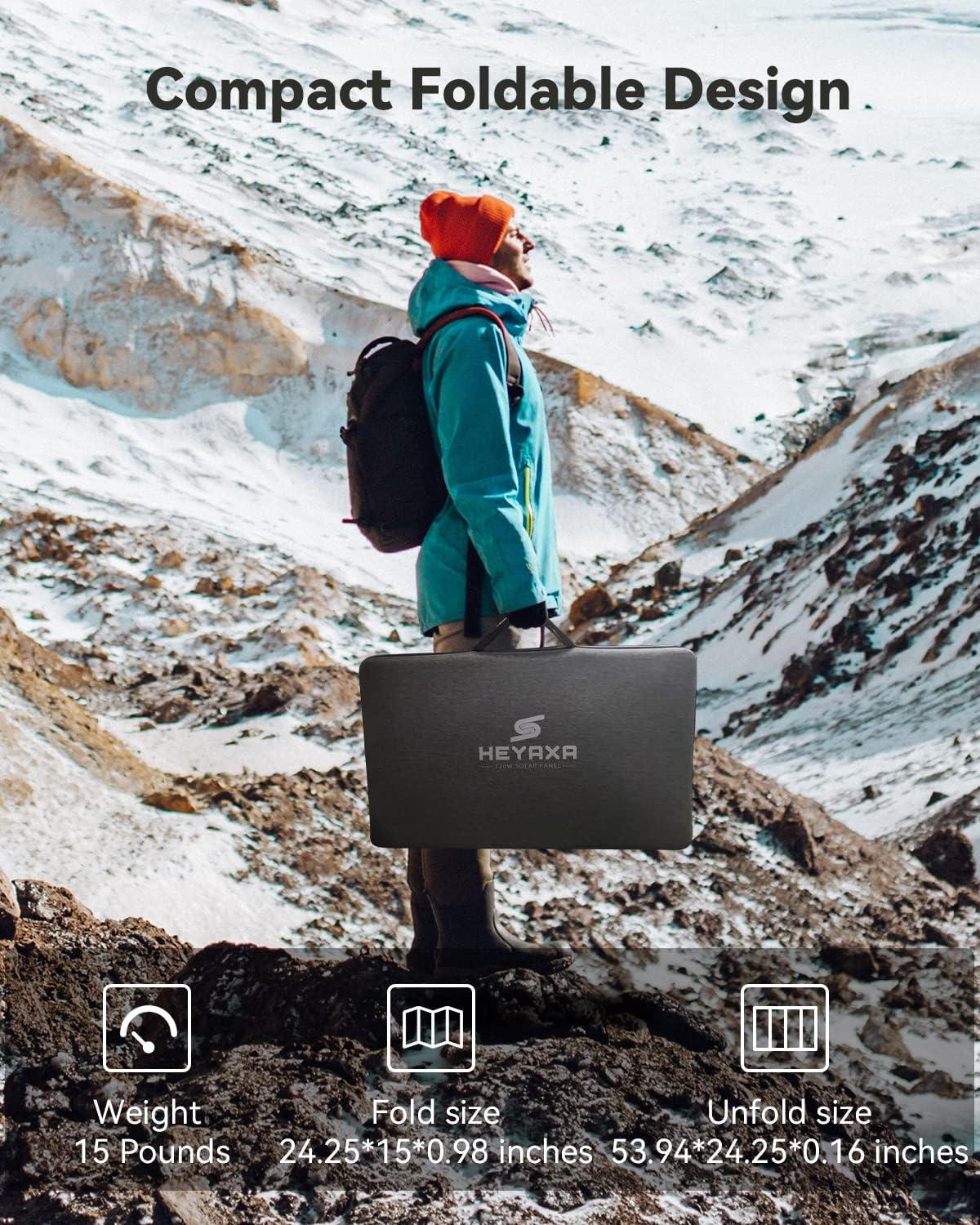 Portable Power Station S500S 511Wh Solar Generator with 100W USB-C PD, 800W AC Outlets, and Li-ion Battery Backup Pack for Home, Camping, Travel, Emergency, and RV Van Use… (120W Solar Panel)