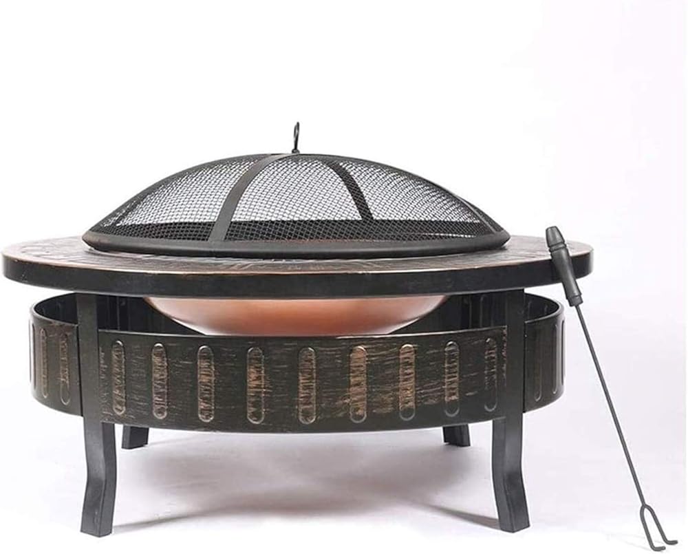 Fire Pits Outdoor Wood Burning Fire Pits Garden Metal Fire Pit Brazier Cover Backyard Able Patio Heater