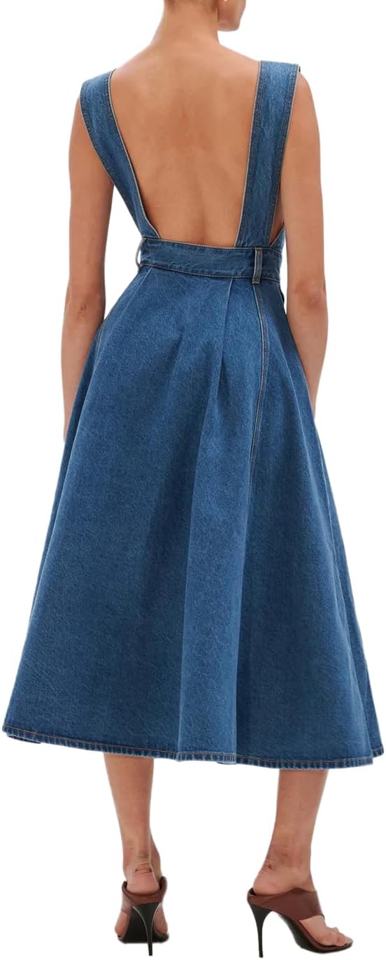 Ronny Kobo Womens Denim Lucien Dress