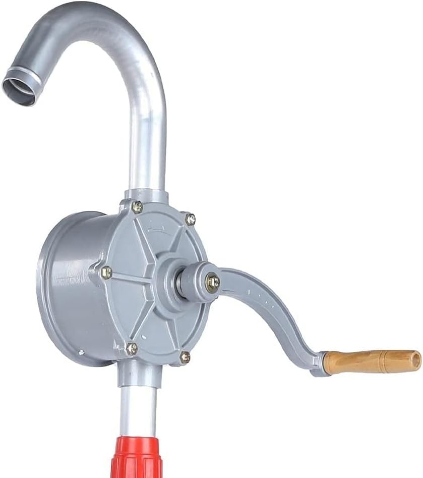 Hand Tool Hand Drum Pump -Aluminum Alloy Manual Hand Crank Oil Barrel Pump for Fuel Oil Petrol Diesel Stable Performance