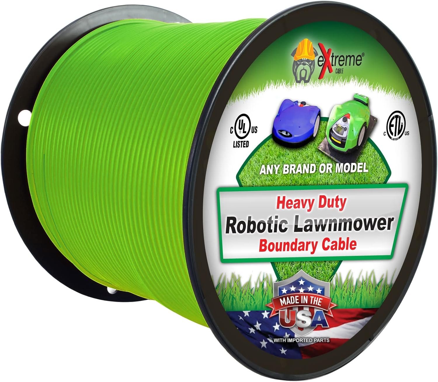 Universal Heavy Duty Automatic Lawnmower Boundary Wire - 500' 14 Gauge Thick Professional Grade Robotic Lawnmower Perimeter Wire Works with All Brands