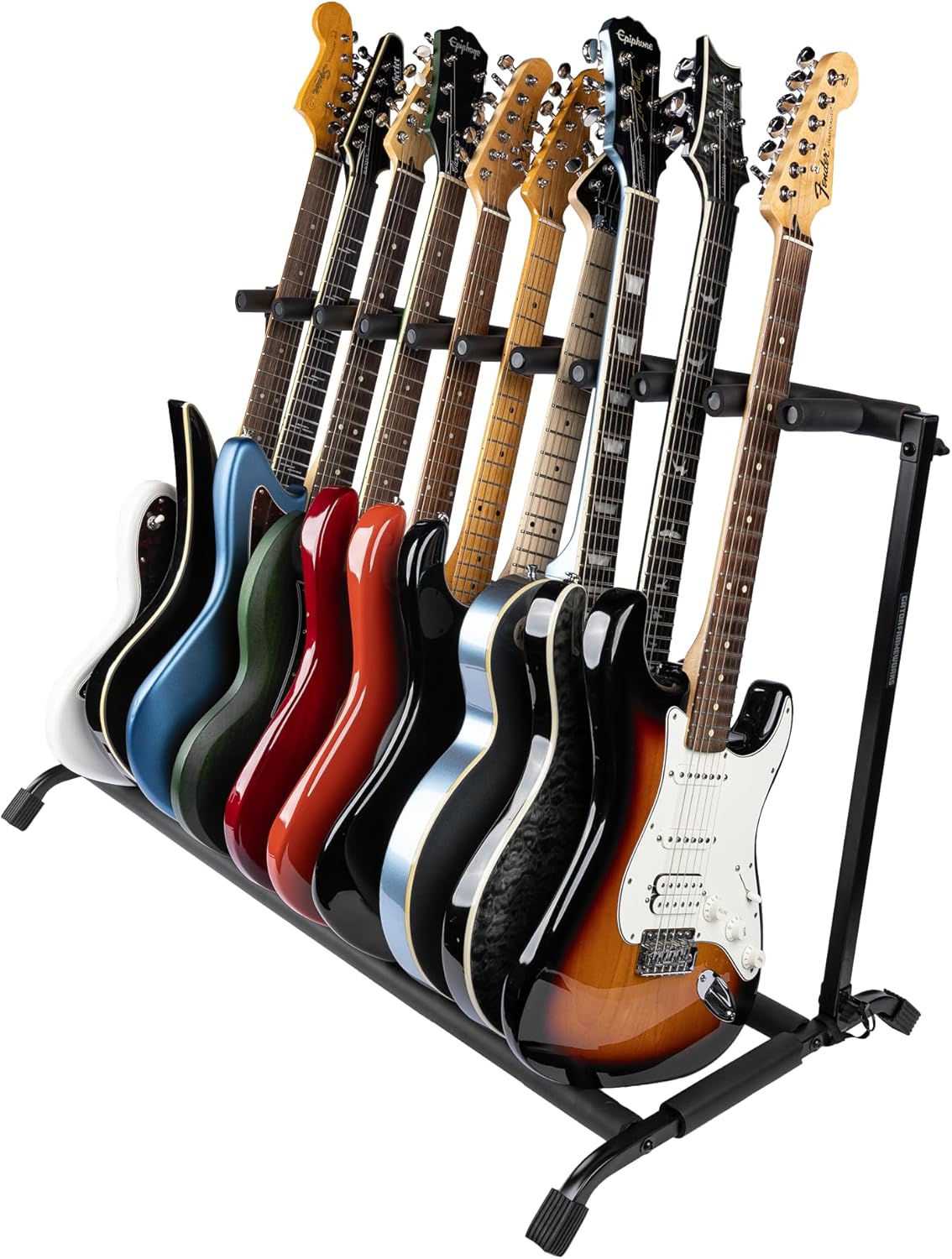 Gator Rok-It Multi Guitar Stand Rack with Folding Design, Holds up to 10 Electric or Acoustic Guitars (RI-GTR-RACK10)