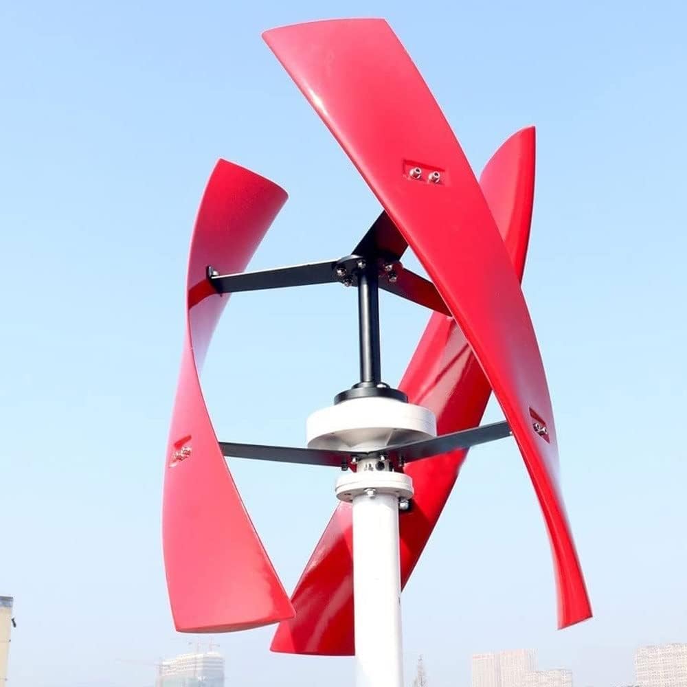 600W Vertical Wind Turbine Generator, Free Energy Generator 3 Blades Windmill Generator with Controller for Emergency Power Generation in Home Factories