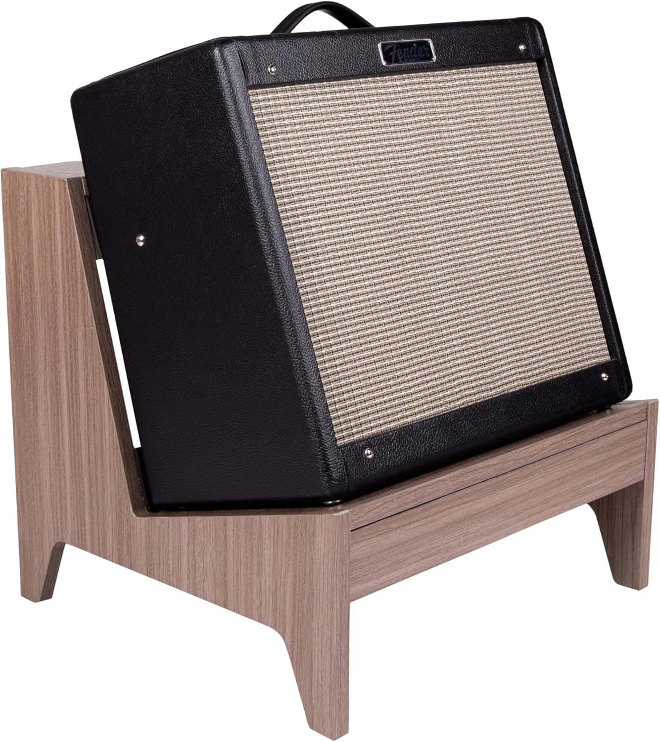 Gator Frameworks Elite Series Small Wooden Combo Guitar Amp Stand in Driftwood Grey Finish (GFW-ELITEGTRAMPSM-GRY)