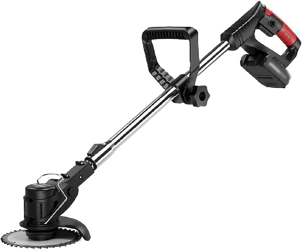 Cordless Lawn Mower with Lithium Battery Charger and 5 Plastic Blades 90° Adjustable Head Small Household Rechargeable Lawn Mower (Black B 88TV) (Black a 88TV) (Black B 128TV)