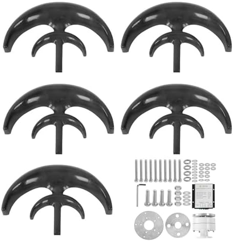 500W Vertical Wind Turbine Generator for Home & Street Lighting, 5-Blade Low RPM Windmill, Dual 12V/24V Eco-Friendly Energy Solutions