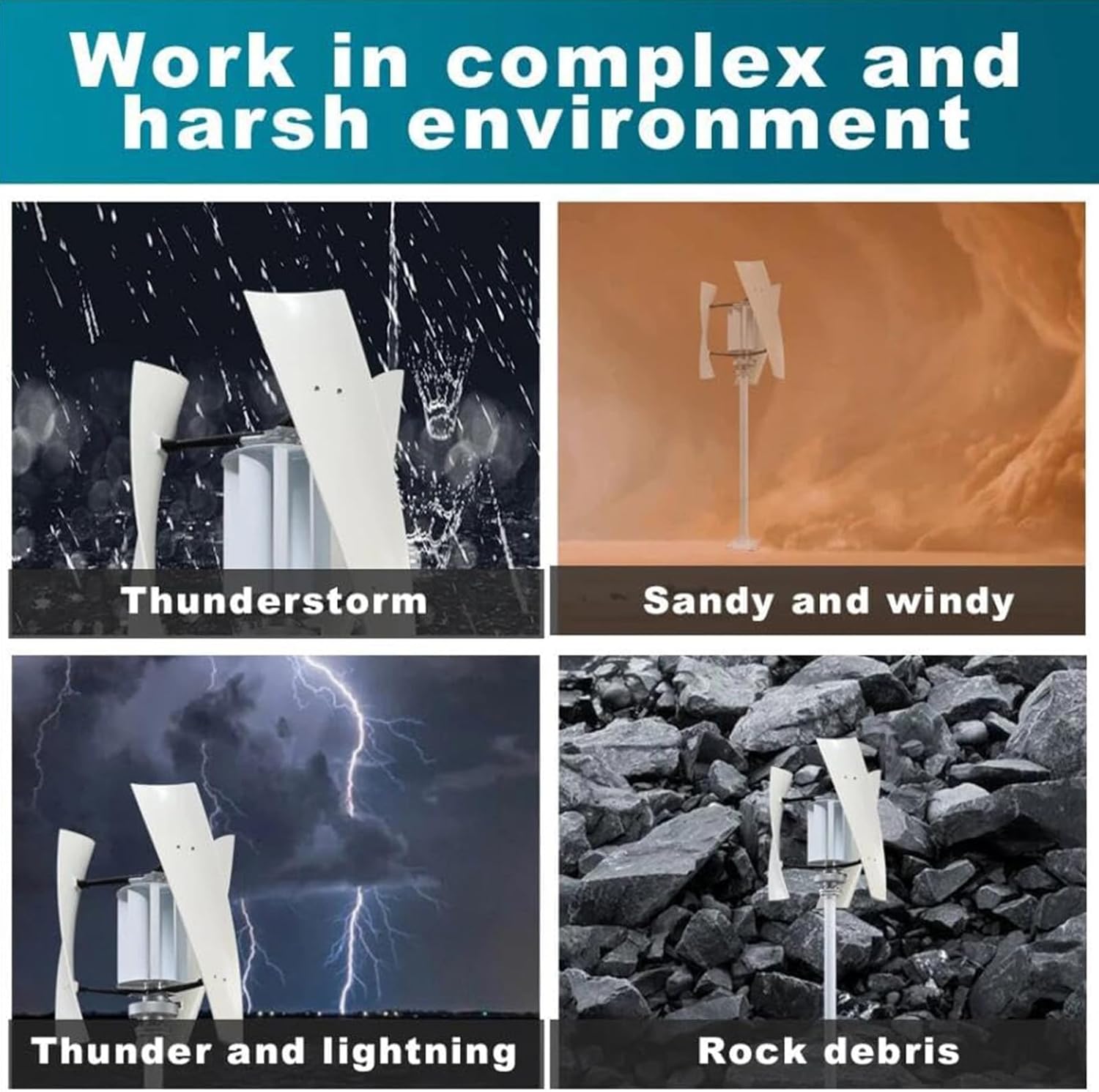 3000W Wind Turbine Generator Kit - 12V/24V Portable Vertical Helix with 3 Blades & Charge Controller for Marine, RV, Home, Industrial Power Solutions & Renewable Energy