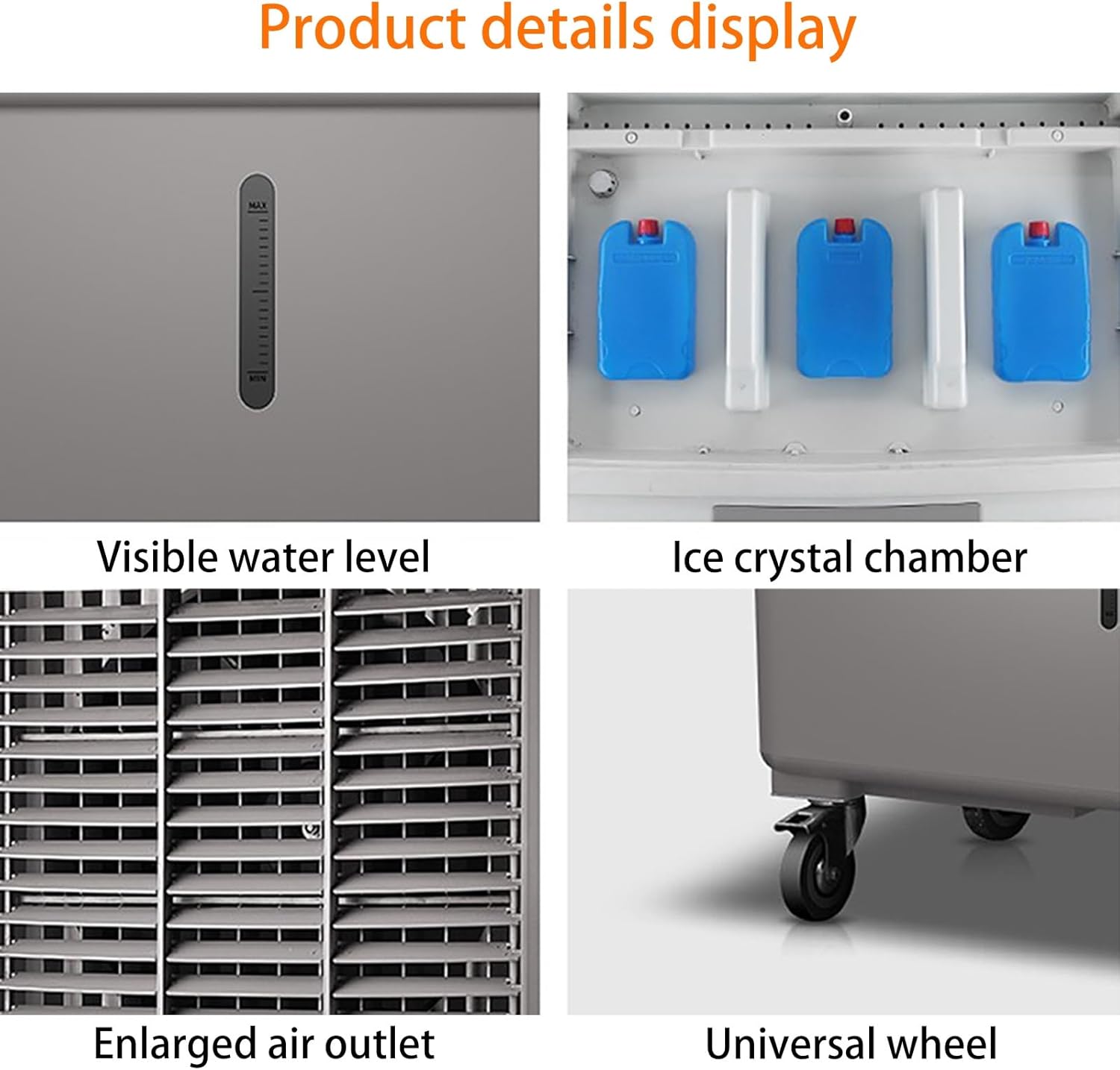 3-in-1 Portable Air Conditioners, Evaporative Air Cooler with Smart Timer and Water Tank, Air Coolong Fan for Outdoor Indoor