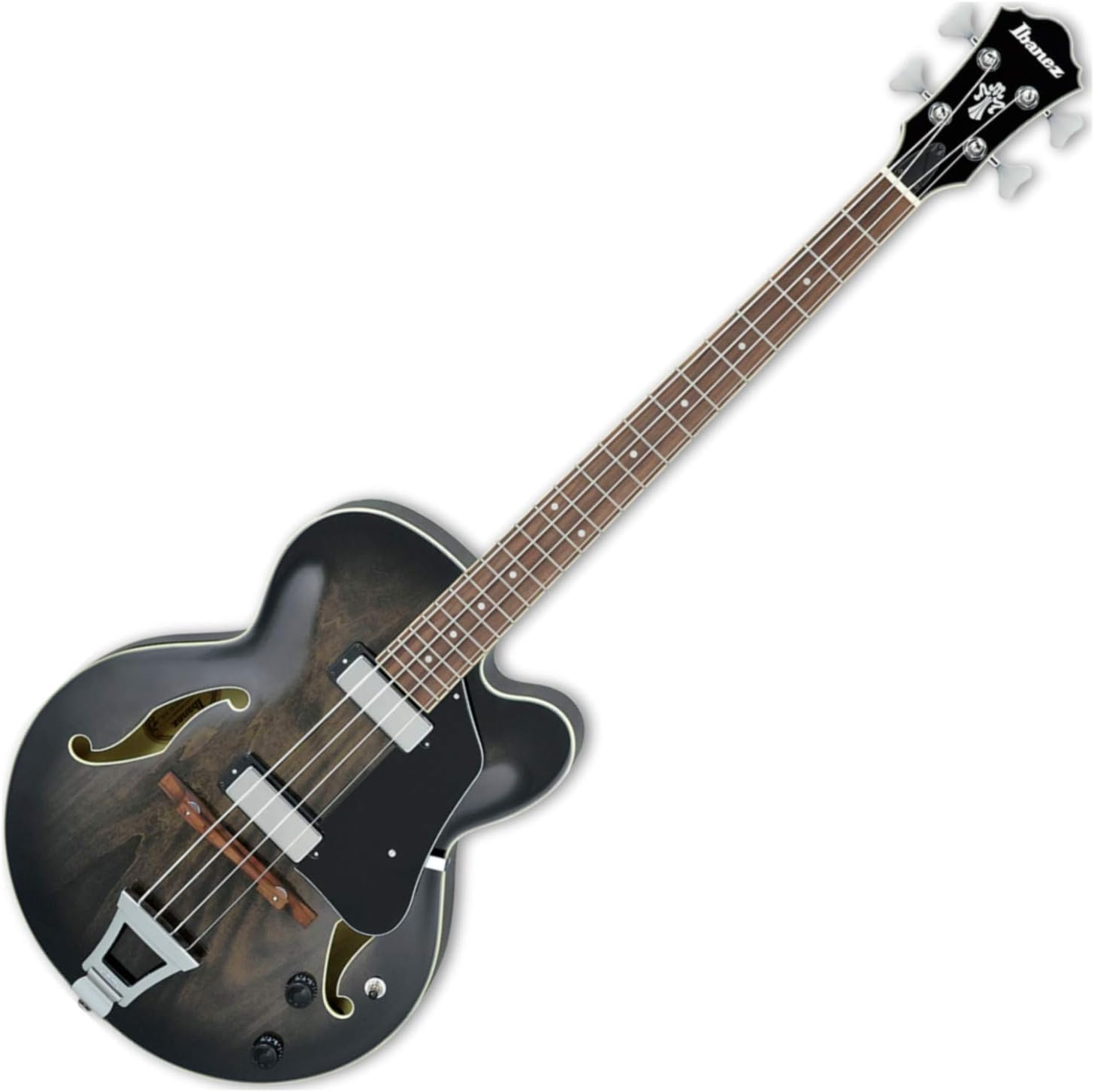 Ibanez Artcore AFB200 Hollowbody Bass - Transparent Black Sunburst