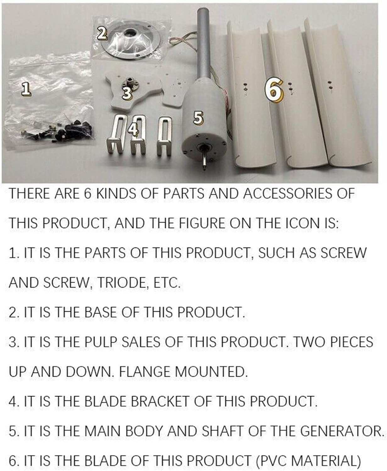 3-Blade DIY Vertical Axis Wind Turbine Model Wind Turbine Three-Phase Permanent Magnet Generator Windmill Toy Night Light Production DIY Display