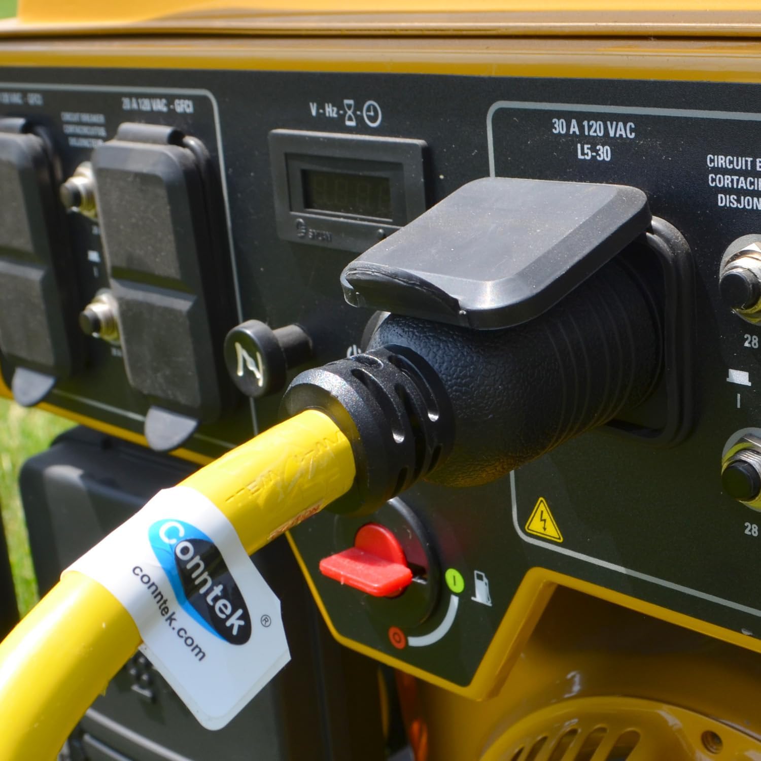 Conntek 20572: 30 Amp L5-30 Locking Style Generator Extension Cord, 50 Feet Yellow