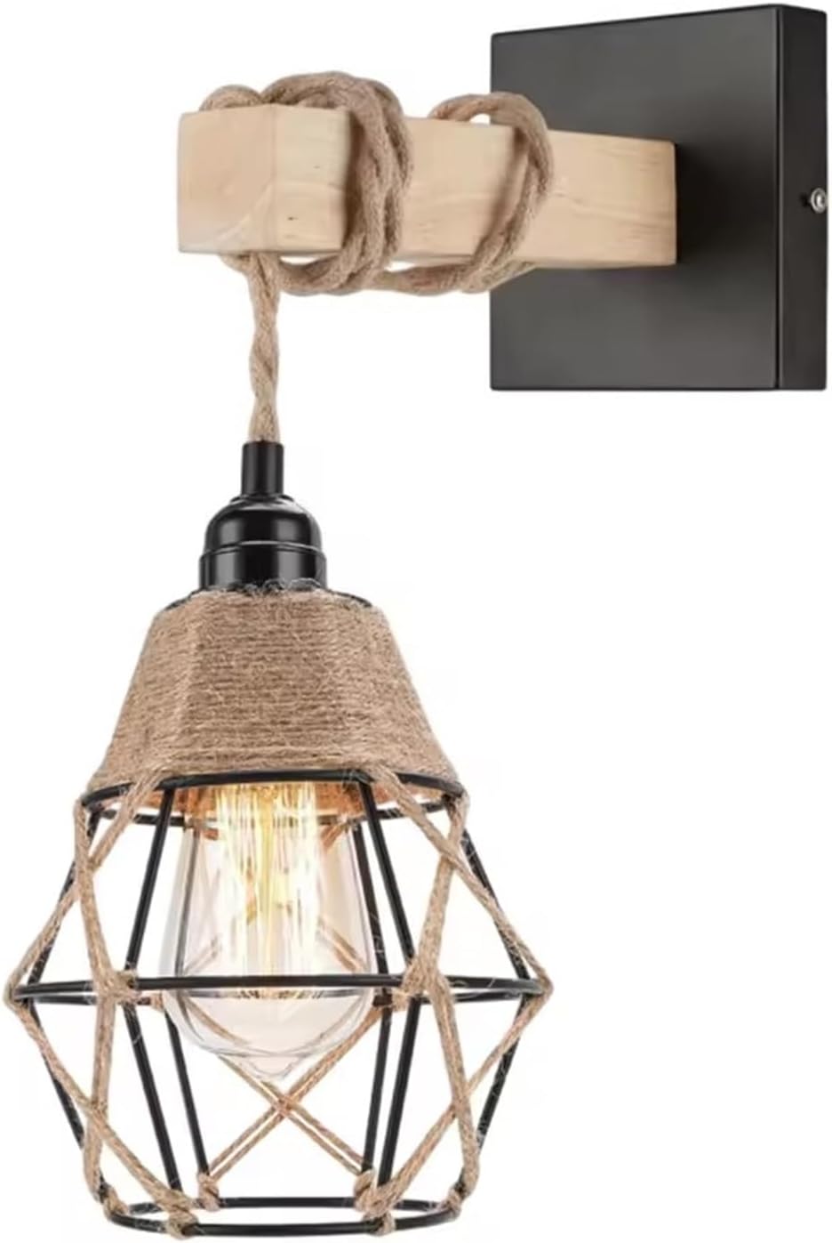 Wall Sconce E26/E27 Farmhouse Light Mounted Lamp Bedside Lighting Fixture for Living Room Reading Kitchen,Ideal for Bedroom