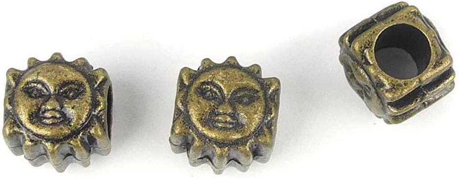 Price per 880 Pieces Antique Bronze Tone Jewelry Charms Findings Arts Crafts Beading Making Charmes S07296 Sun Loose Beads