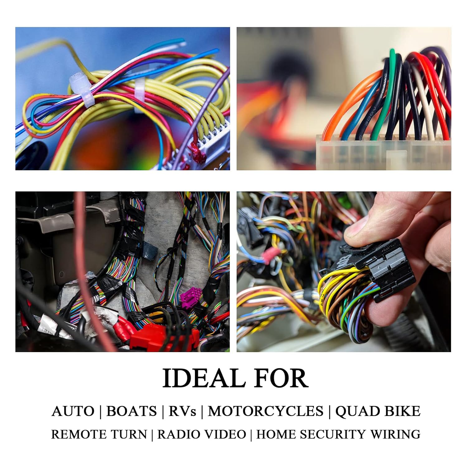 20 Gauge Automotive Primary Wire, 100FT Each - 600 Feet Total for 6 Colors, Flex Car, Truck, RV, Hookup Copper Amplifier Remote Cable, Low Voltage Auto Lighting Circuit Wiring Harness