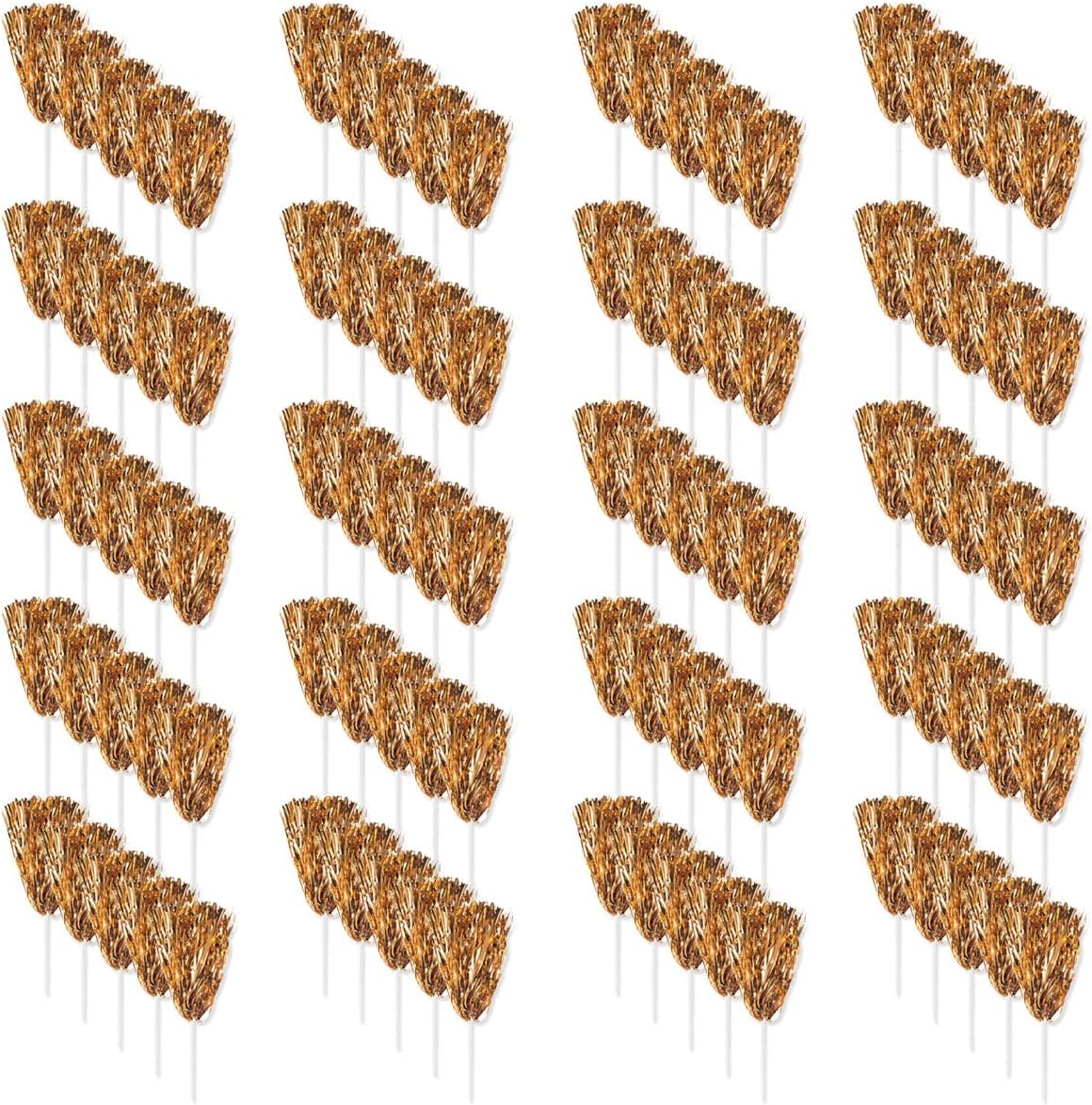 Anderson's School Spirit Shakers, Cheerleader Pom Poms, Sports Fan Gear, Football Accessories, Homecoming, Gold Metallic, Package of 100, 100 Count