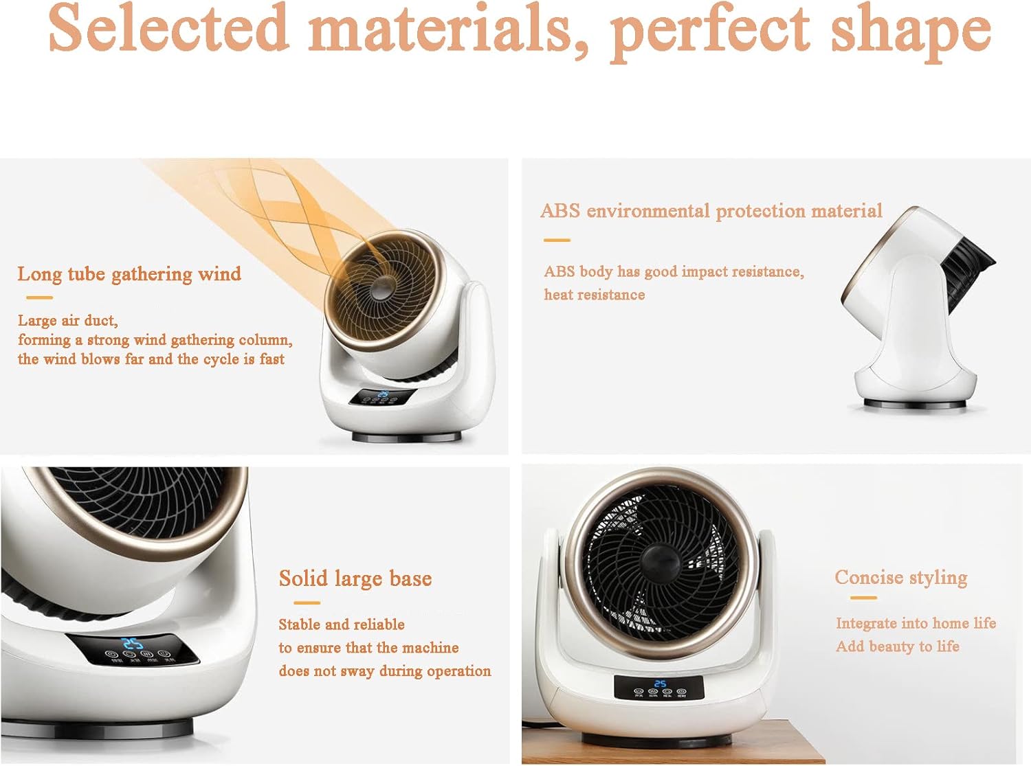 The New Heating and Cooling Fan,Household Small Shake Head Heater,Desktop Office Portable Desk Fan, 2 in 1 Fan Combo,with Remote, 3 Speeds, 2 Modes, 12H Timer Air Circulator Fan