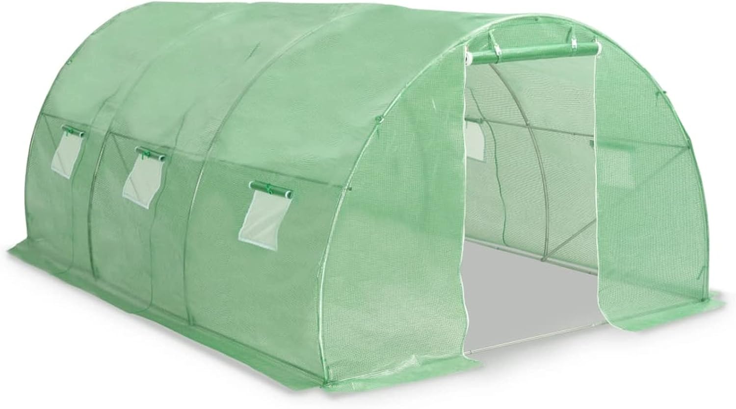 Greenhouse, Spacious Walk-in Plant House with PE Mesh Fabric and Galvanized Steel Frame, 177.2 x 118.1 x 78.7 in for Outdoor Garden Plants