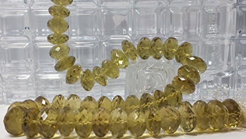 yellow quartz faceted graduating rondelle beads 15.5mm-17.2mm 16 in. strand