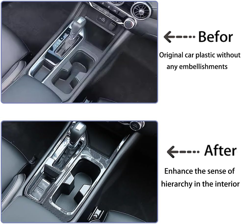 Car Accessories Fit for Nissan Sylphy Sentra 2020 ABS Carbon Fiber Interior Central Control Gear Shift Box Panel Cover Trim 1PCS Set