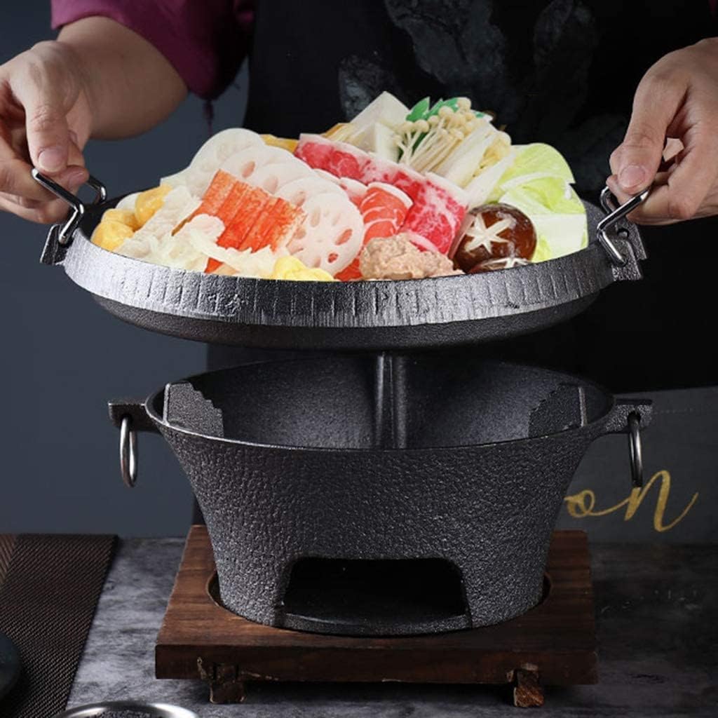 Charcoal Barbecue Stove, Fire Pit Cast Iron Firewood Stove, Used for Camping, Campfire, Terrace, Park, Garden,27cm