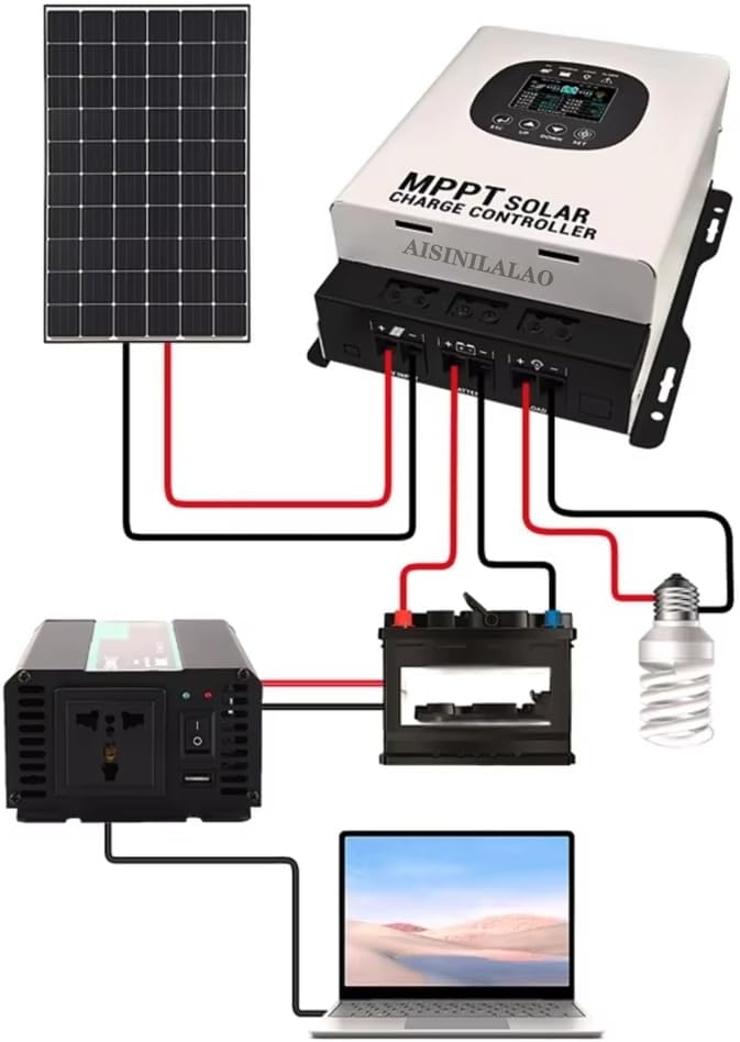MPPT Wind Solar Hybrid Charge Controller,12000W12V 24V 48V Regulator for Wind Turbine Windmill Charging Battery