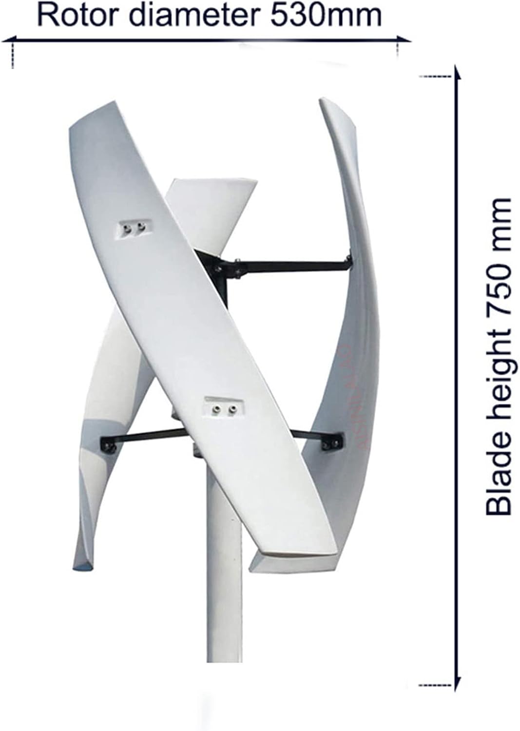 Low Noise Vertical Axis Wind Turbine Generator, 12V-220V Permanent Magnet Generator with Intelligent Controller, for Home, Street Lighting(12000W)