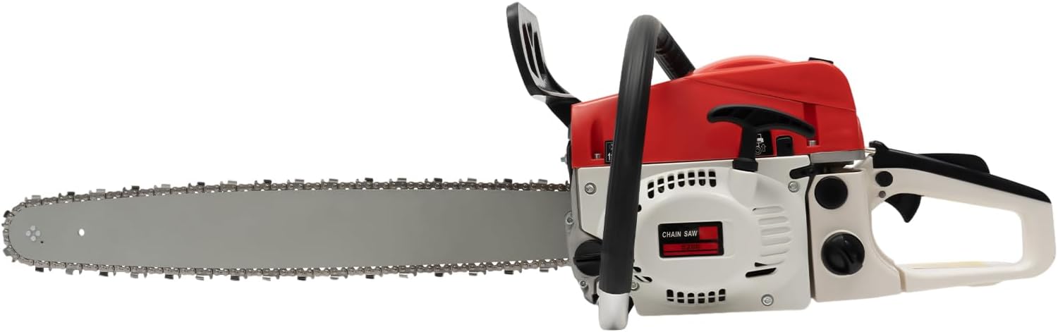 Gas Chainsaw 52CC 2-Stroke 22 inch Petrol Chain Saws with Single Cylinder Engine Air-cooled Handheld Gasoline Powered Chainsaw for Tree Wood Firewood Outdoor Cutting