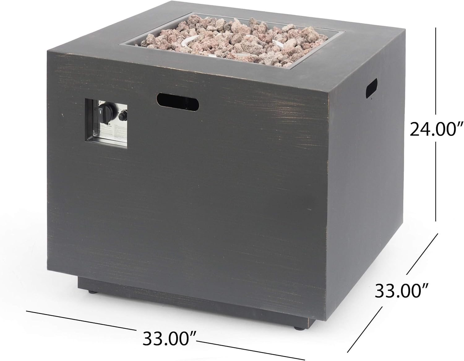 Unknown1 Outdoor 33-inch Square Fire Pit 33.00