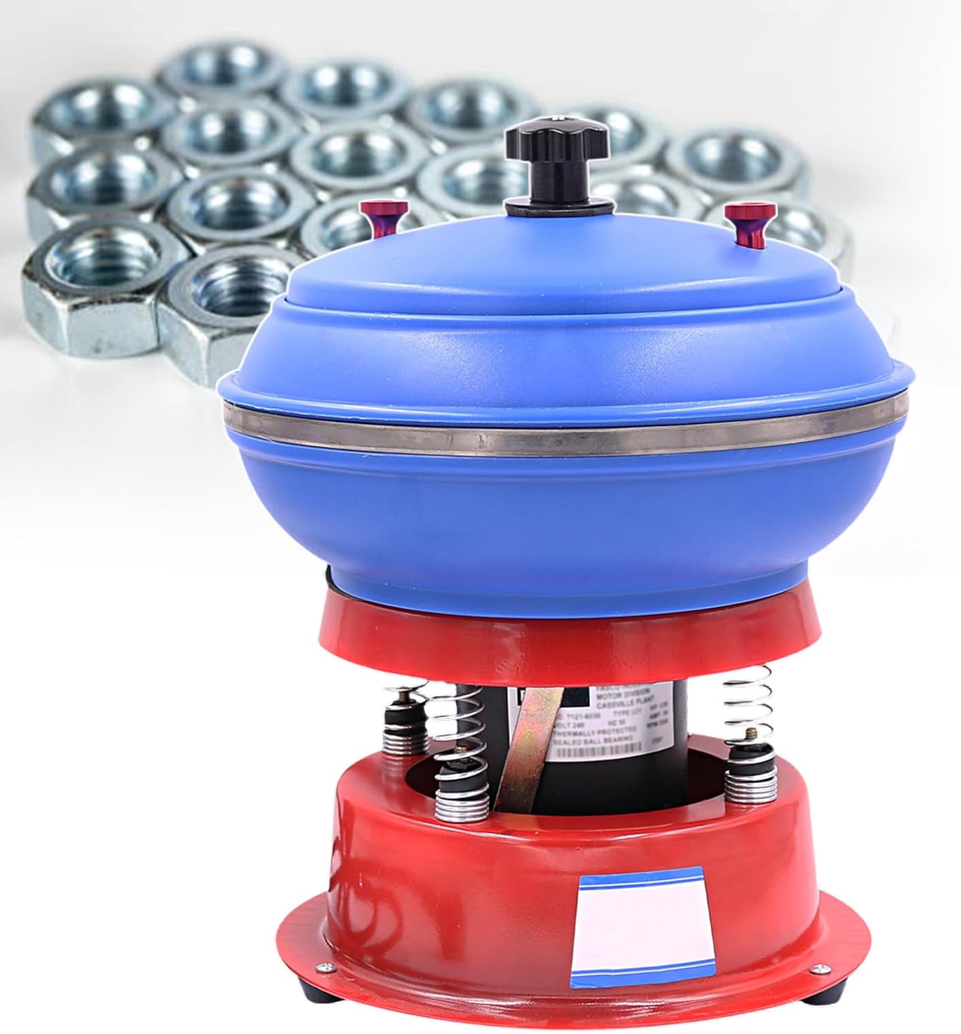 Vibratory Tumbler Polisher, 3.5 L Barrel Polishing Machine, Bidirectional Rotation, for Coins/Metal/Jewelry/Hardware/Workpiece Cleaning Polishing