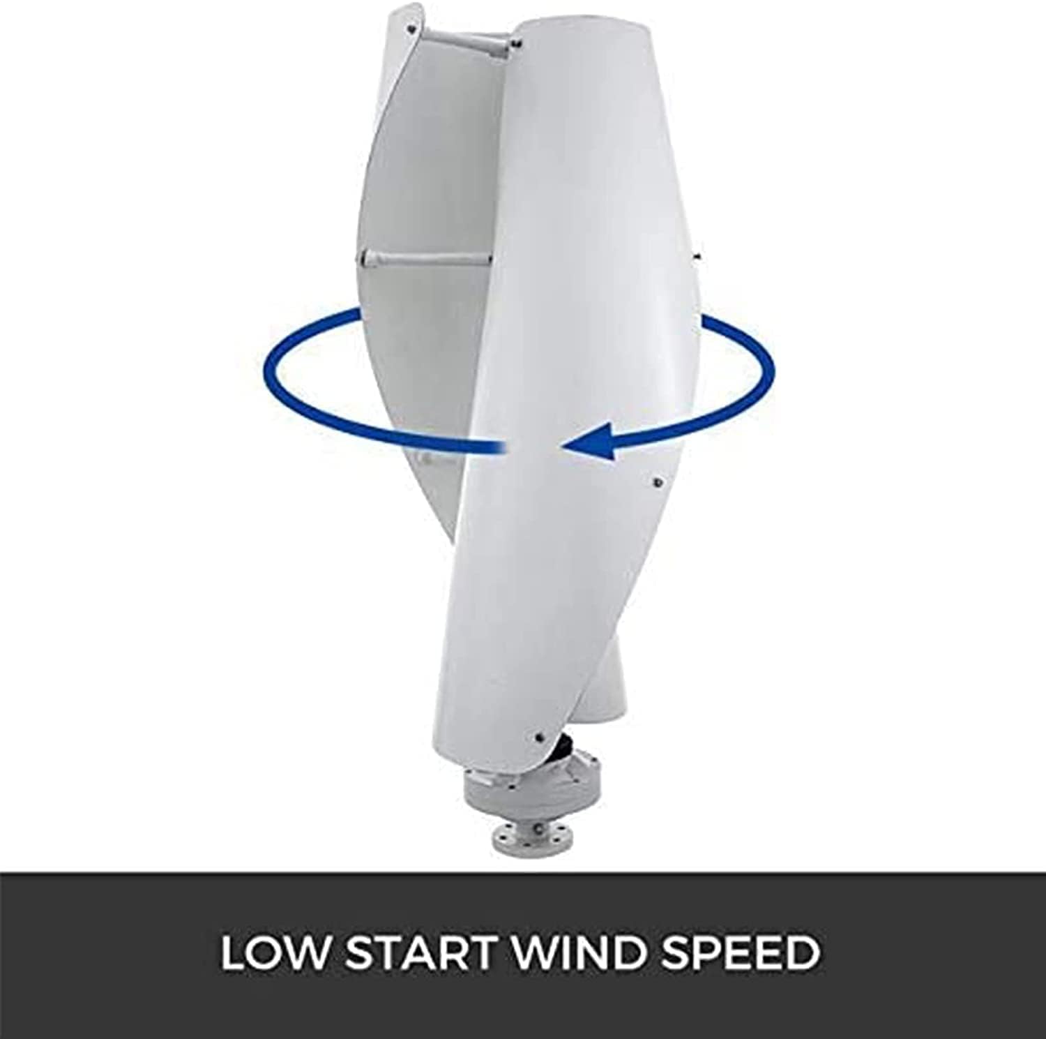 10000W No Noise Vertical Magnetic Levitation Upright Wind Turbine, 12V 24V48V with Waterproof Charge Controller for Home Use Vertical Axis Wind Turbine