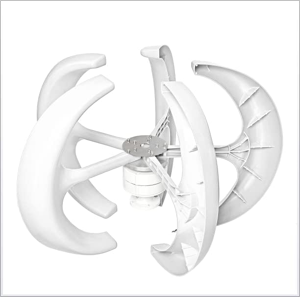 8000W Vertical Axis Lantern Wind Turbines Generator Motor Kit 5 Blades 12V 24V 48V Electromagnetic for Home Hybrids Streetlight Use