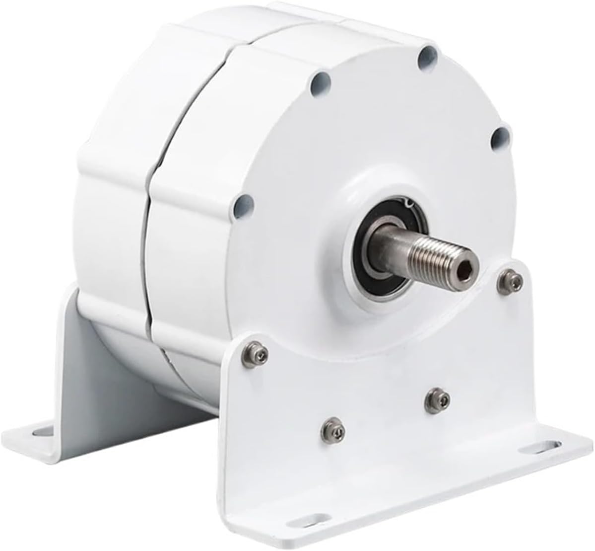 Windmill Generator, Arless Permanent Magnet nerator 5KW Electric nerator for Windmill Dynamo Water Turbine 5000W 12V 24V 48V for Home Use (Color : No Base, Size : Double Shaft_12V_5KW)