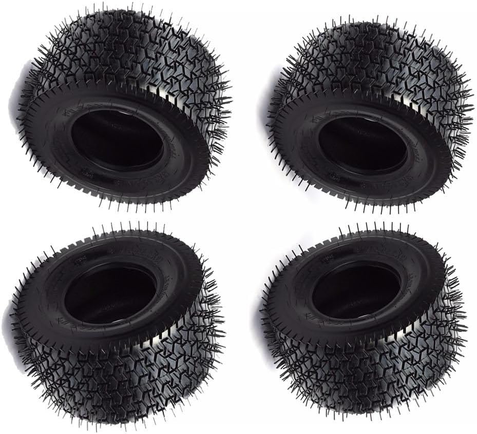 13x6.50-6 Tubeless Tire – 4PLY Rating, Lawn Mower, Golf Cart, Lawn Tractor, Garden Tractor, Garden Pulling - 305mm Height, 165mm Width (Set of 4)