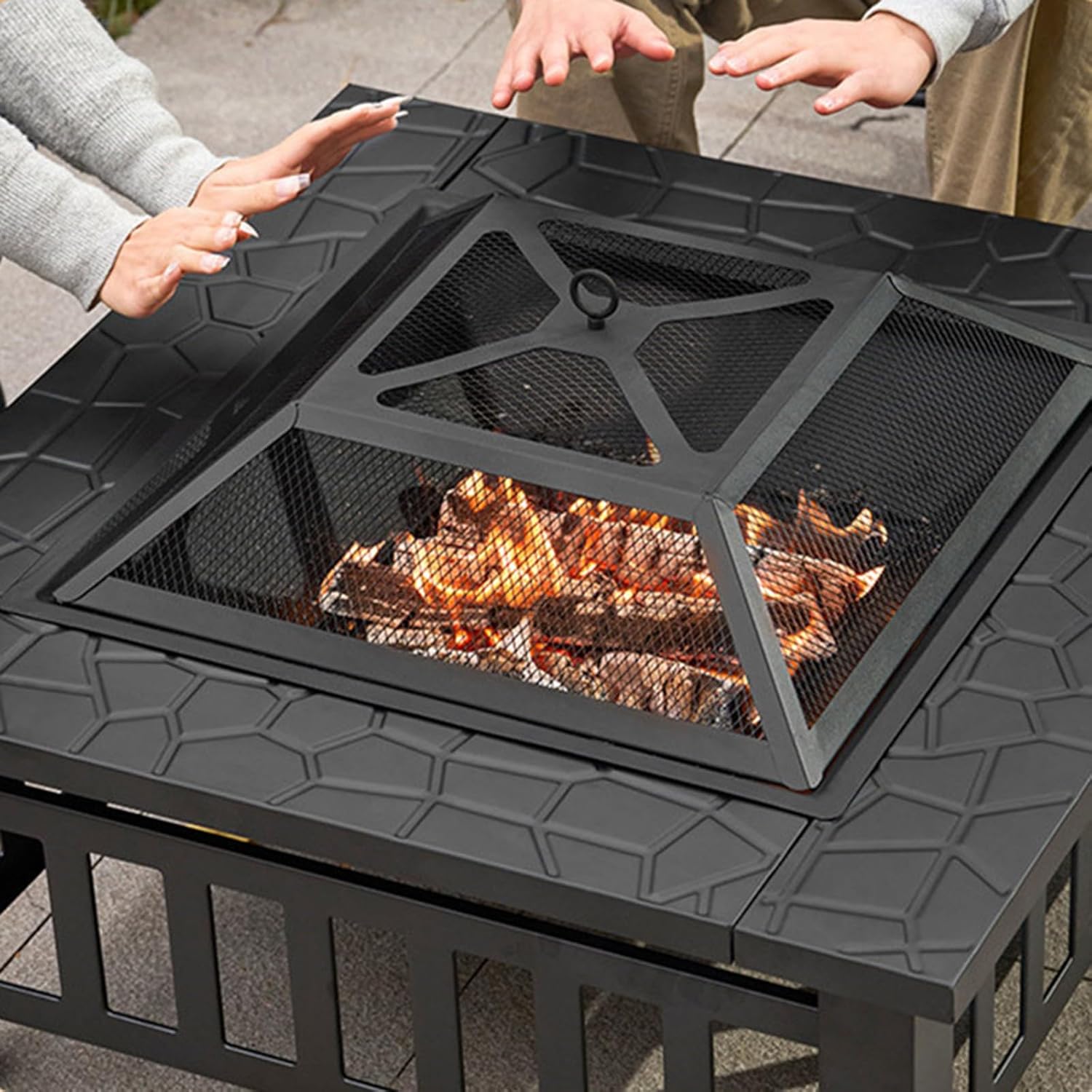 Outdoor Fireplaces Fire Pits Outdoor Heaters Barbecue Grill Charcoal BBQ Tool Pit Square Courtyard Camping Table Family Gathering Fire Pits