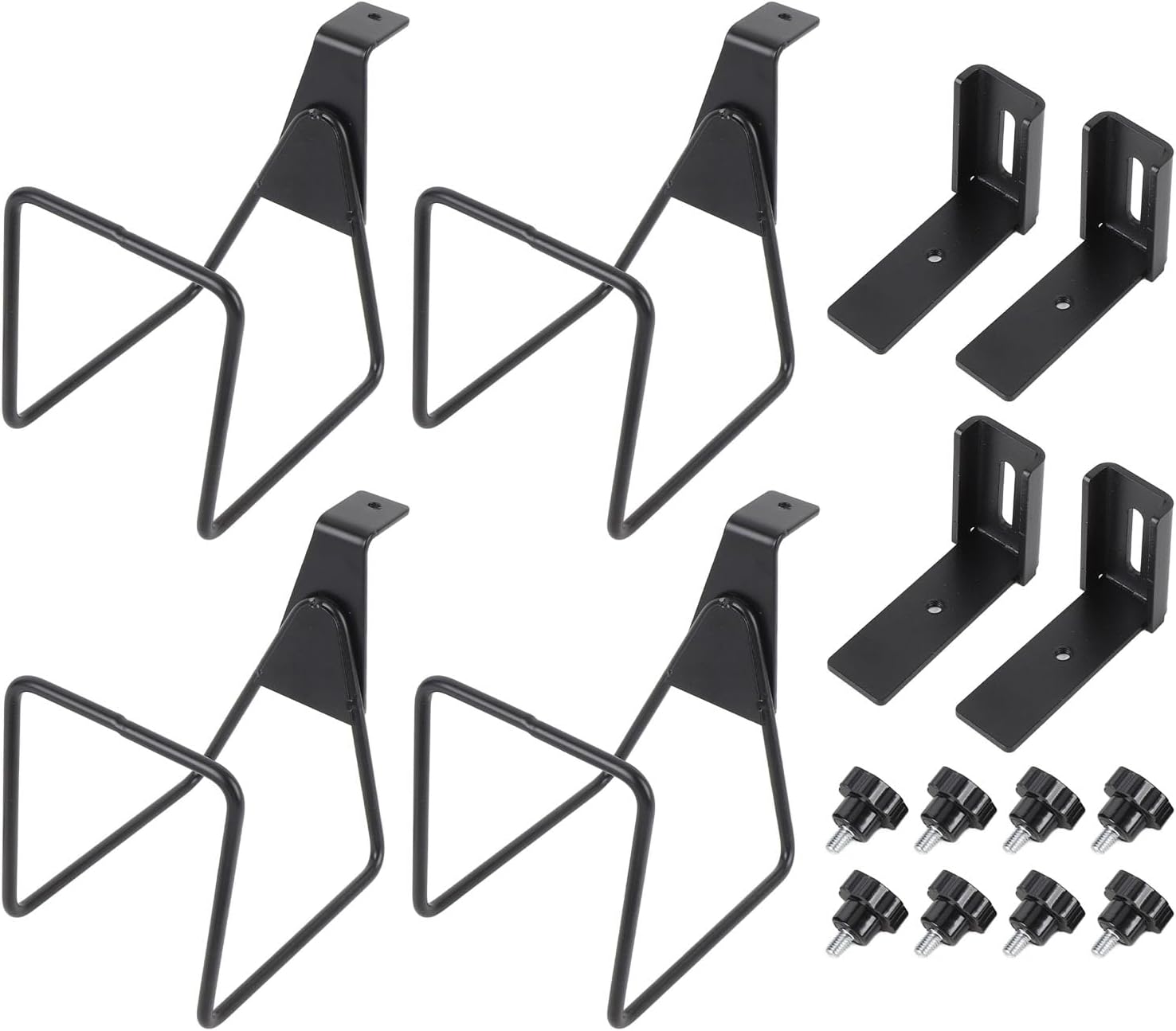 4 Set Garden Hose Holder Heavy Duty Alloy Steel Wall Mounted Water Hose Holder, Wall Mount Hose Hanger for Yard, Metal Hose Stand with Adjustable Sizing for Garden Hose Storage Rac