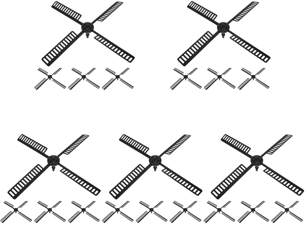 Windmill Fan Blades 20pcs Garden Windmill Fan Plastic Wind Mill Leaf Outdoor Wind Mill Part for Wind Mill
