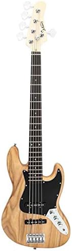 Home Gjazz Electric 5 String Bass Guitar Full Size Bag Strap Pick Connector Wrench Tool Burlywood 3-7 Days Delivery