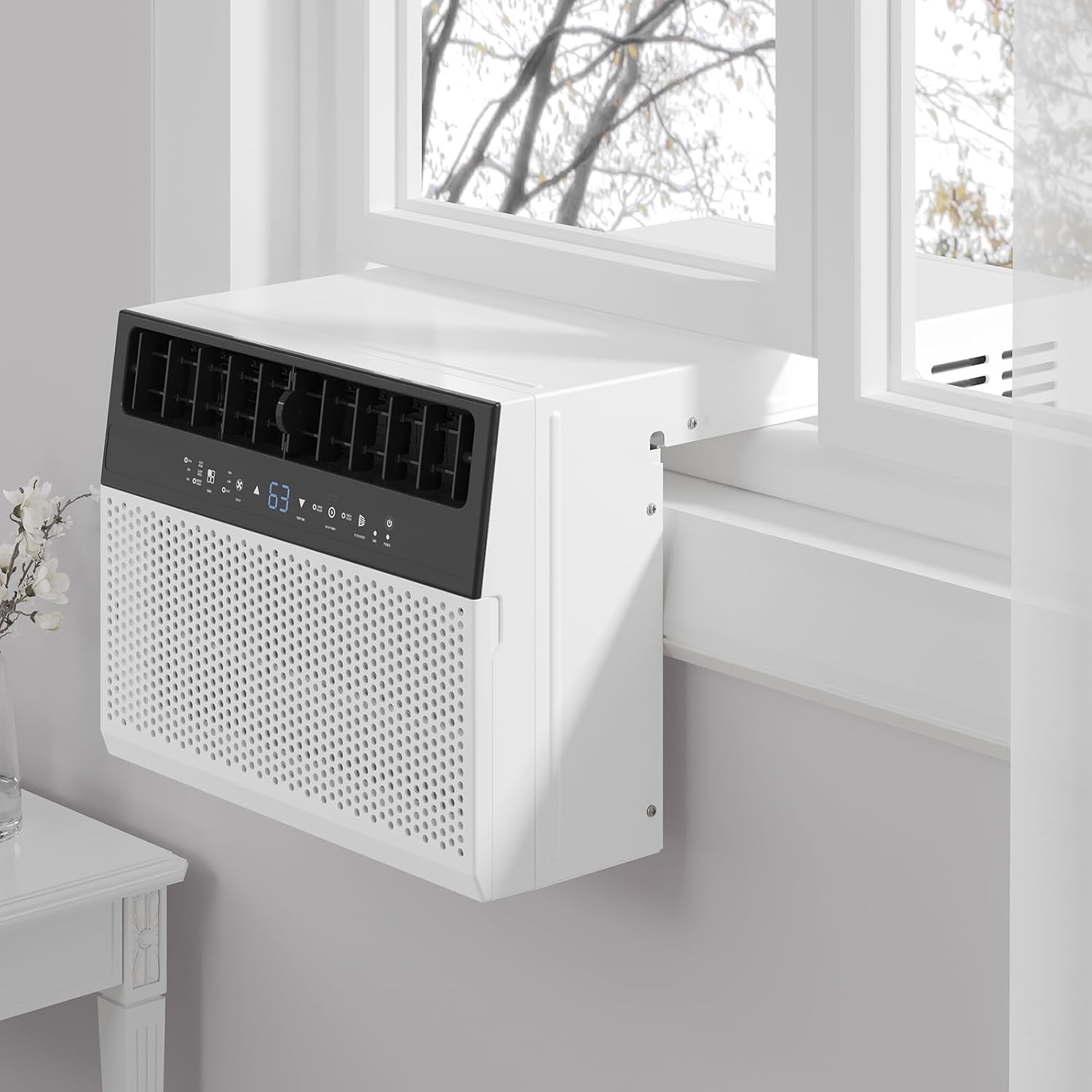 6000 BTU Window Air Conditioner U-Shaped, Window Ac Air Units U Shaped Cools Up to 250 Sq. Ft., Open Window Flexibility, 6 Modes, Sleep Mode, Ultra Quiet, Energy Efficient, Window AC for Home