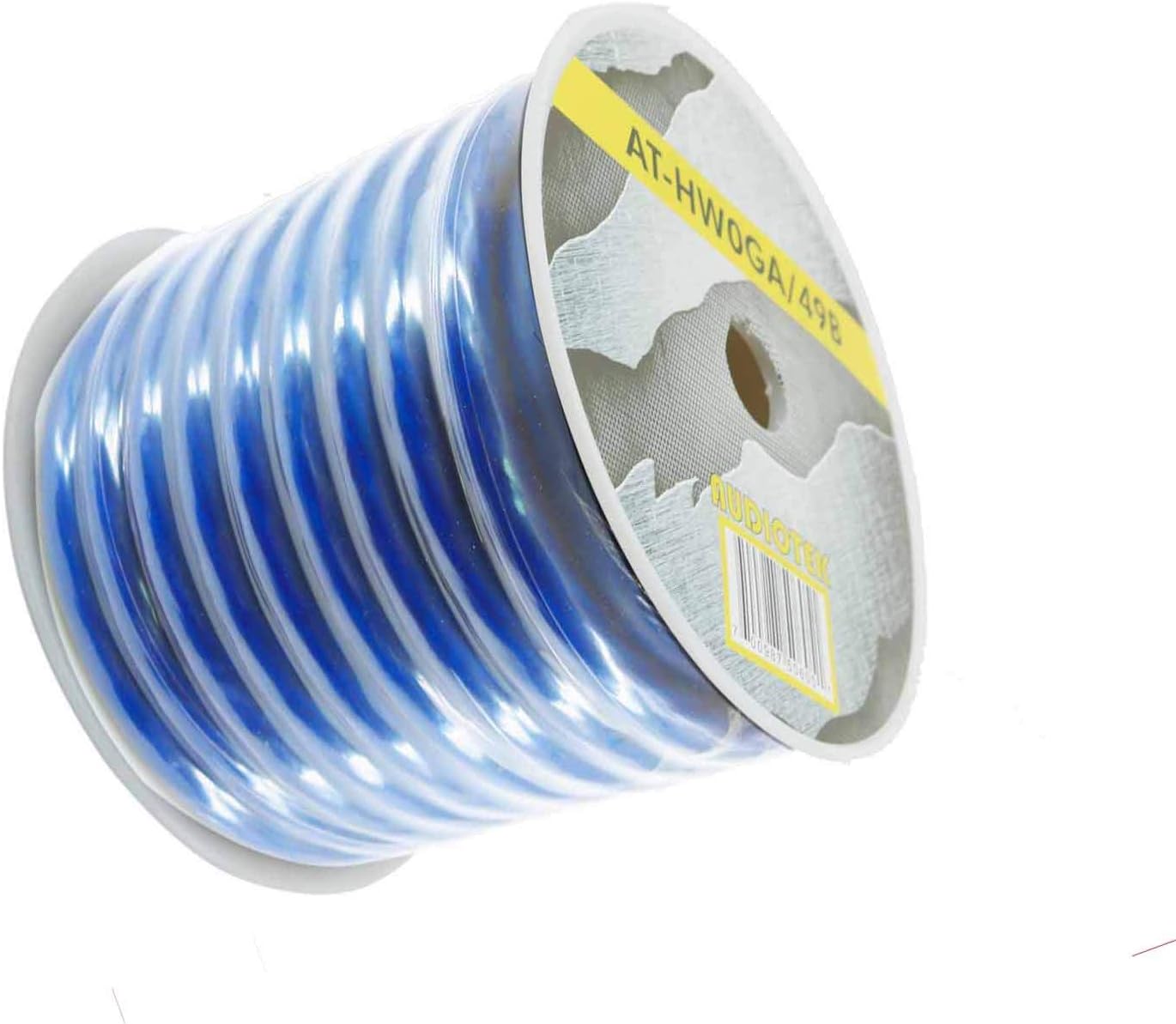 Audiotek 0 Gauge Amplifier Power/Ground Wire for Professional Speaker 1/0 Ga Amp Cable, 49 Feet Blue Heavy Duty with Flexible Rubber Outer Jacket