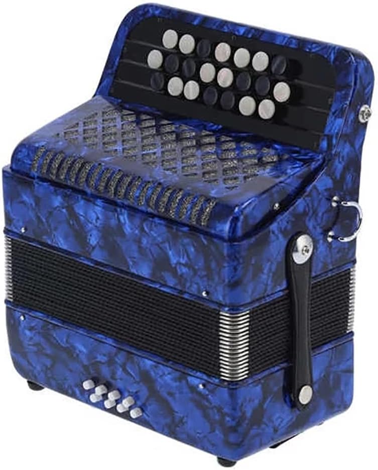 22 Keys 8 Bass Accordion Concertina, Excellent Gift for Children and Friends, with Strap and Accordion Backpack, Music Accordion Instrument