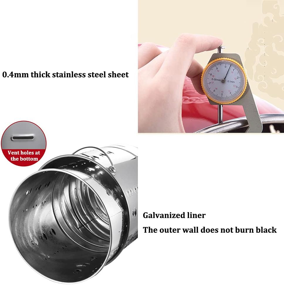 JNYB 1 Set Stainless Steel Burn Barrel Incinerator Cage Barrel Fire Pit Garden Fire Cage Yard Debris Bin for Paper Leaf Trash Wood Backyard Bonfire,Gold,32x35cm