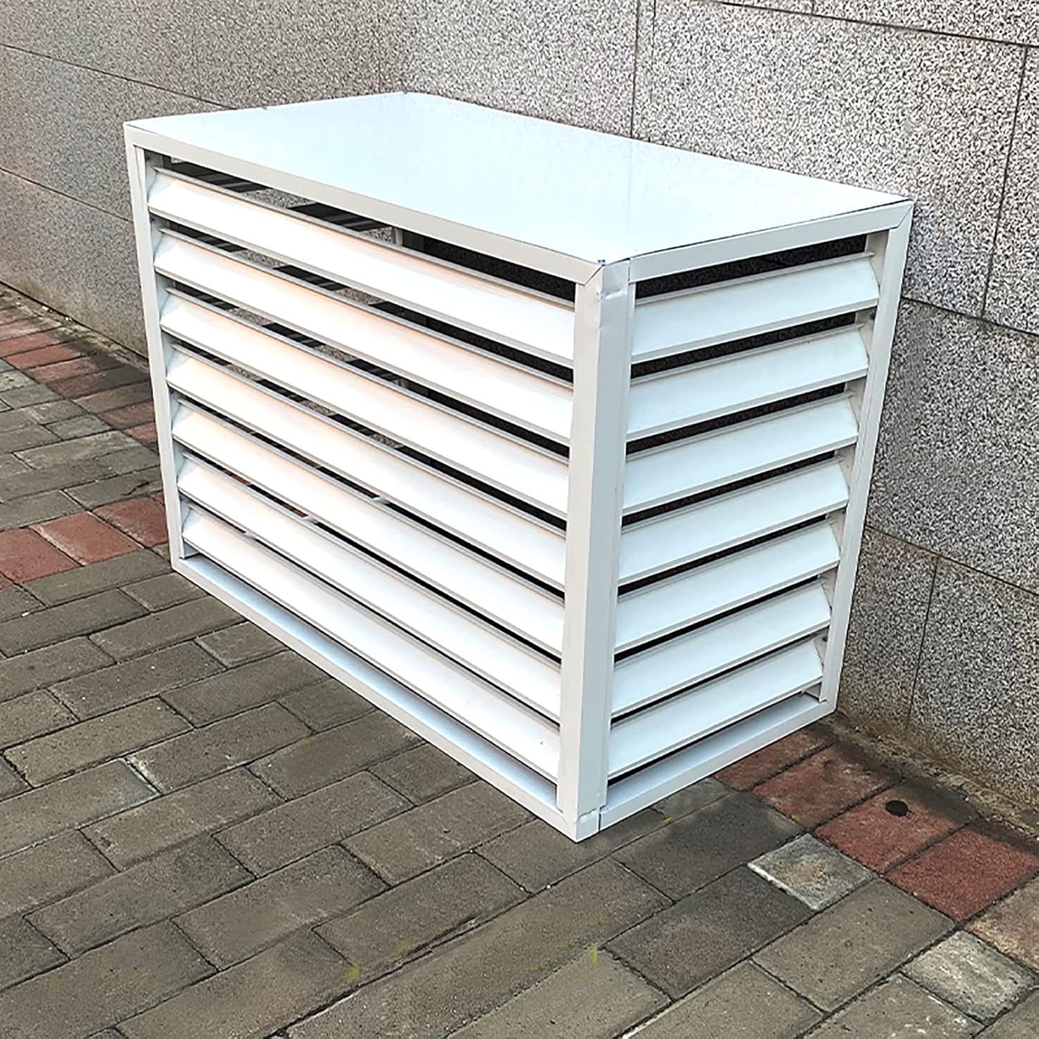 Cover for Outdoor Aluminum Air Conditioning Cover Decorative Privacy Screen, Privacy Ac Covers, Air Conditioner Protection Cover for Units, Freestanding Enclosure to Cover Garbage Or Ac Units
