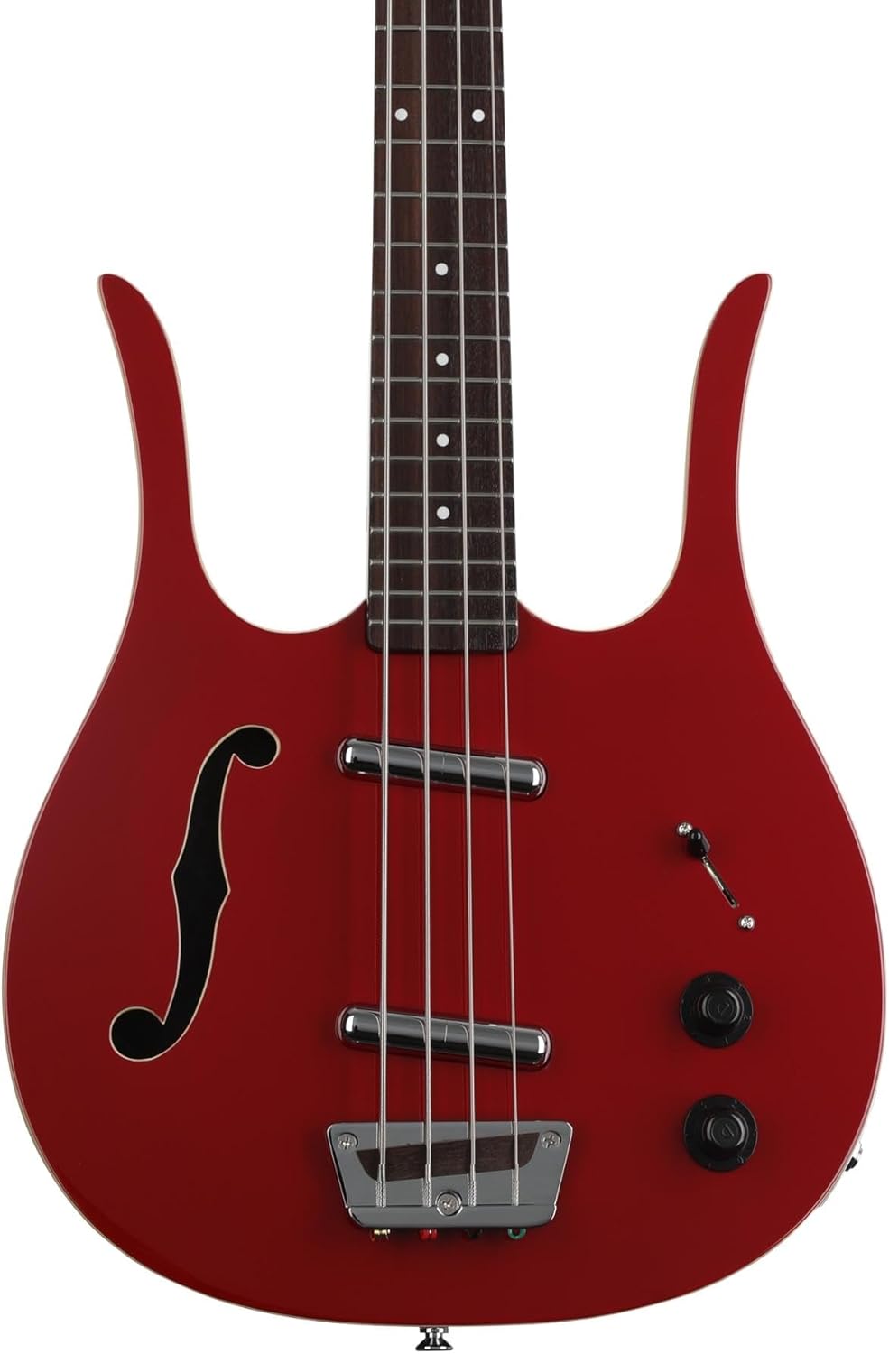 Danelectro Red Hot Longhorn Semi-hollowbody Bass Guitar - Red