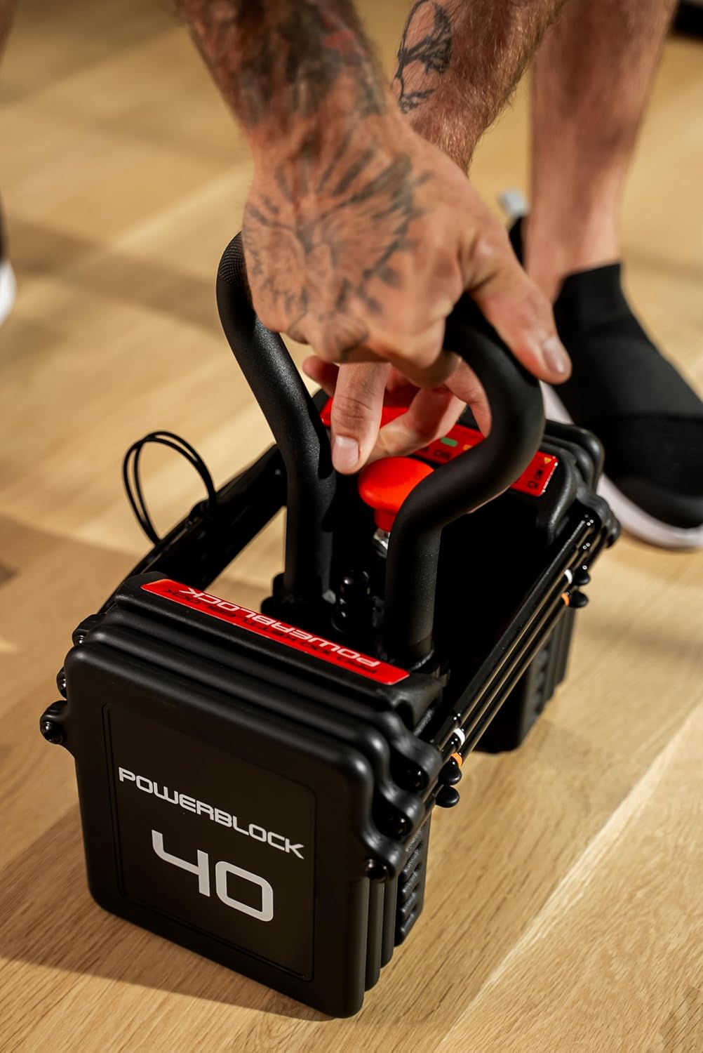 PowerBlock Pro 100 Kettlebell Handle - Compatible Only with Pro 100 Series Dumbbells, 90 Degree Rotatable Grip, Space Saving Training Accessory, Home & Commercial Gym Use, Exercise Equipment