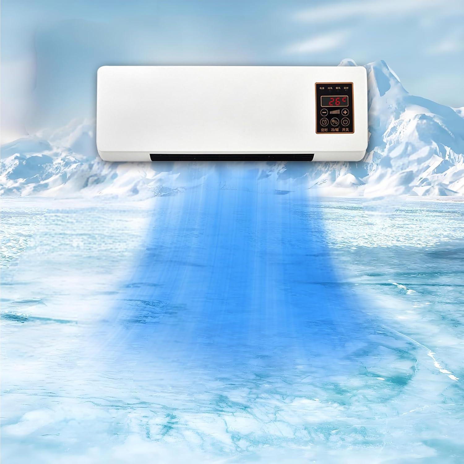 Mute Wall Mounted Air Conditioner, 2 in 1 Wall Mounted Desktop Portable Air Conditioner, Can Be Timed Ductless Air Conditioner With Remote Control for Bedroom, Office