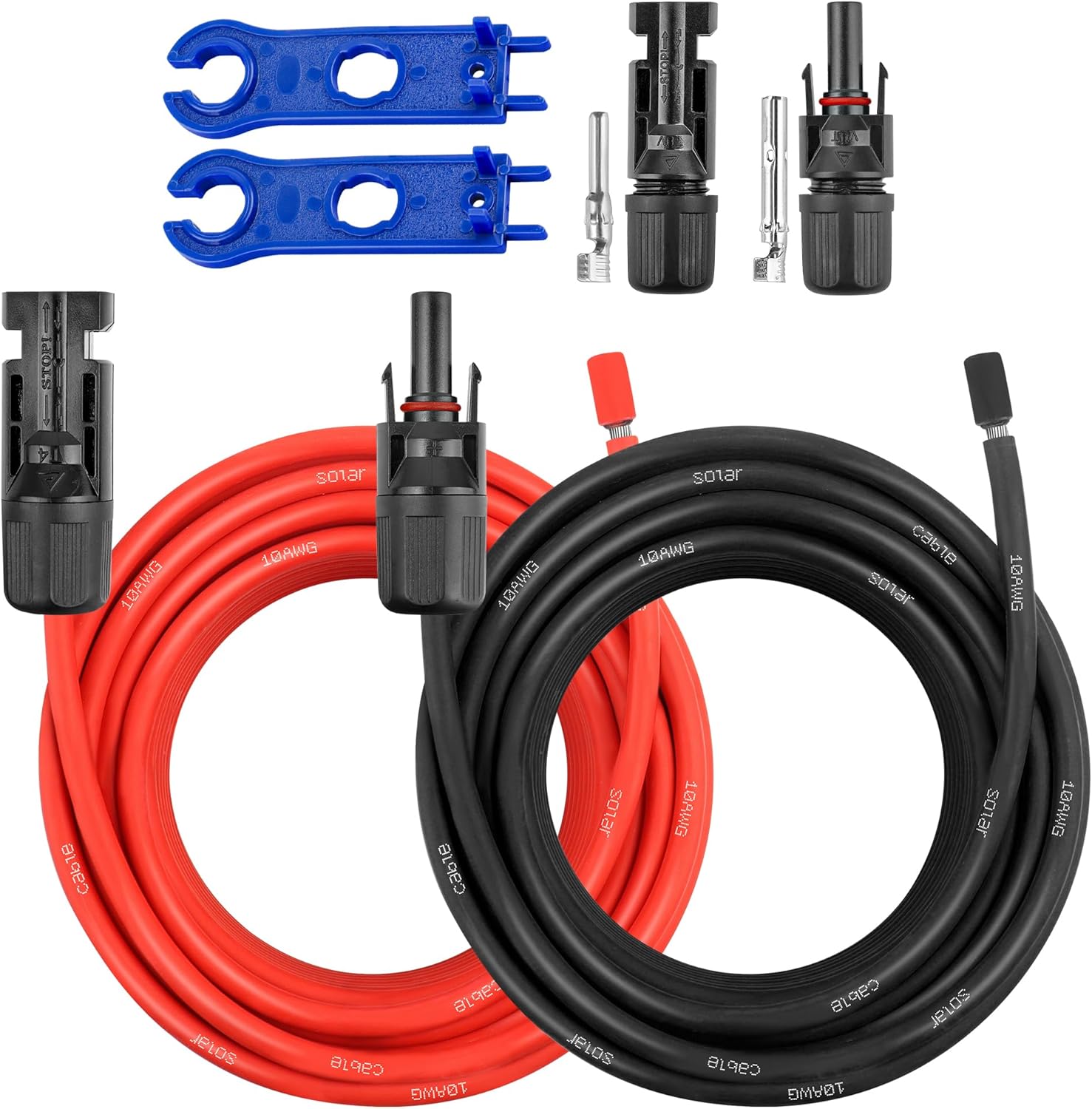 25FT 14AWG DC7909 Solar Panel Extension Cable 30 FT 10AWG Solar Panel Extension Cable