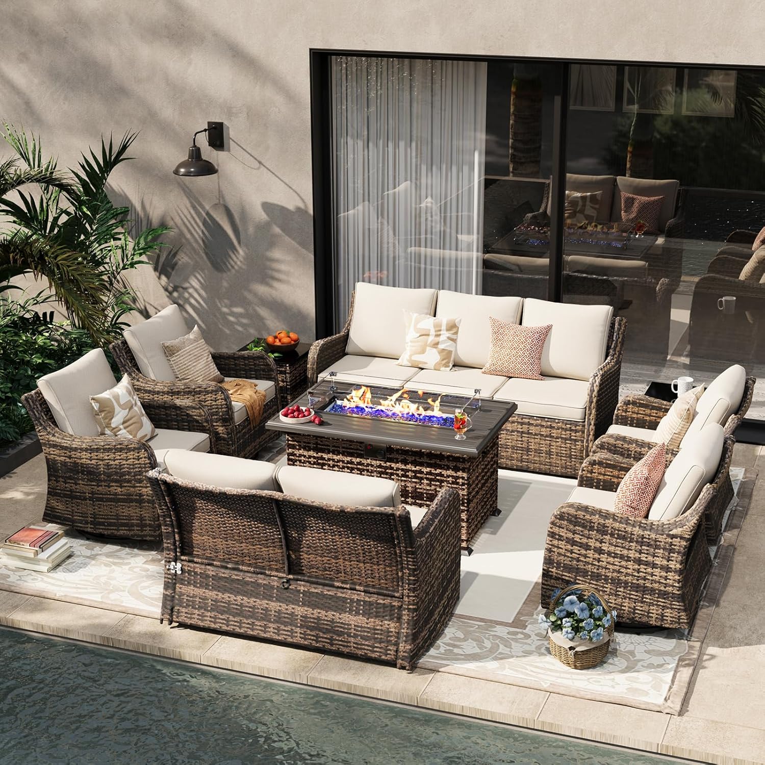 MEISSALIVVE Outdoor Patio Furniture Set with 43