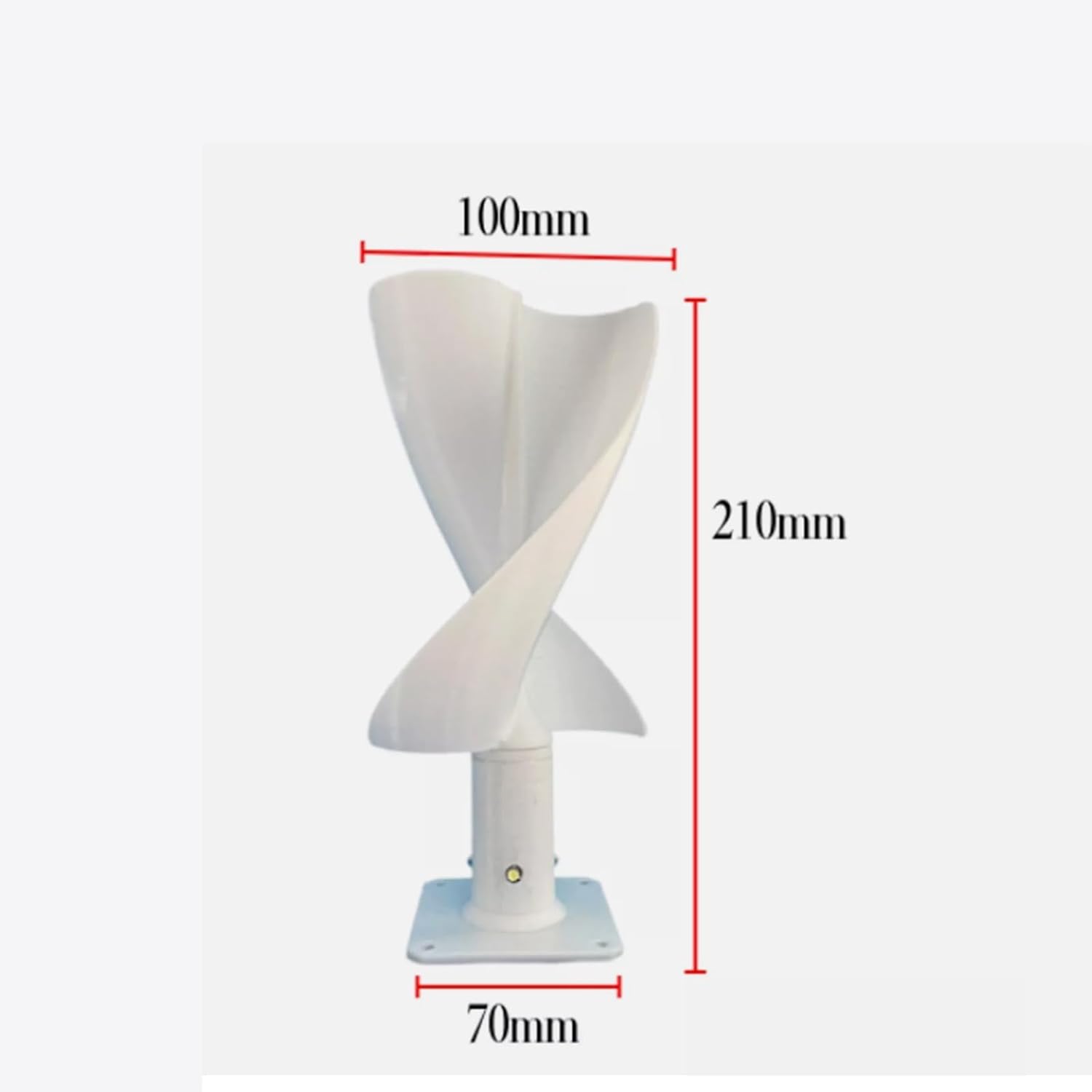 20W DIY Mini Wind Turbine Model Spiral Blade Wind Turbine Generator Permanent Magnet Generator Model Mini Spiral Wind Generator with LED Light