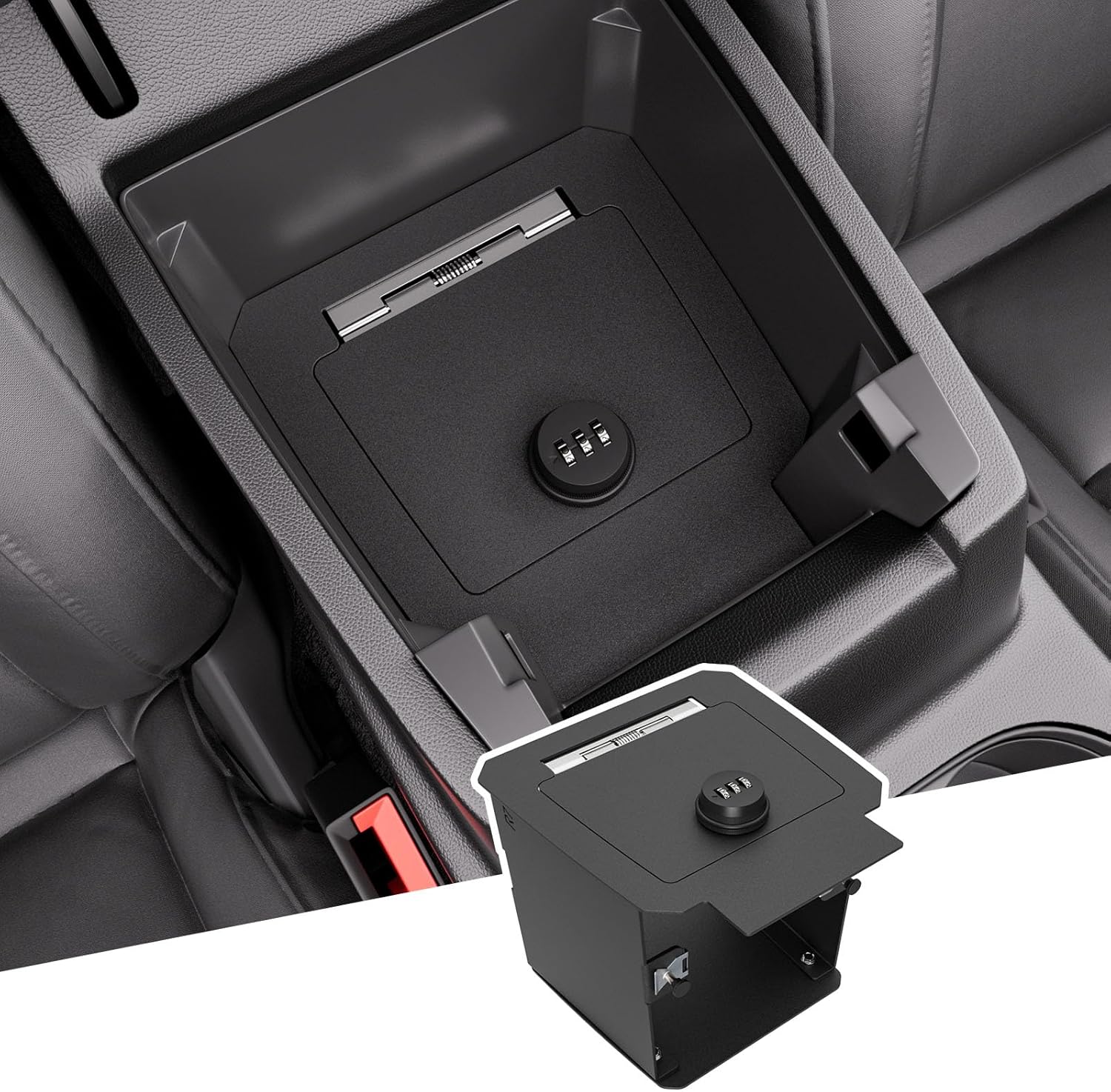 Center Console Safe Organizer Compatible with 2023-2026 Chevy Colorado GMC Canyon Lock Box Console Safe Vault Replacement for 2023-2026 Chevy Colorado Accessories